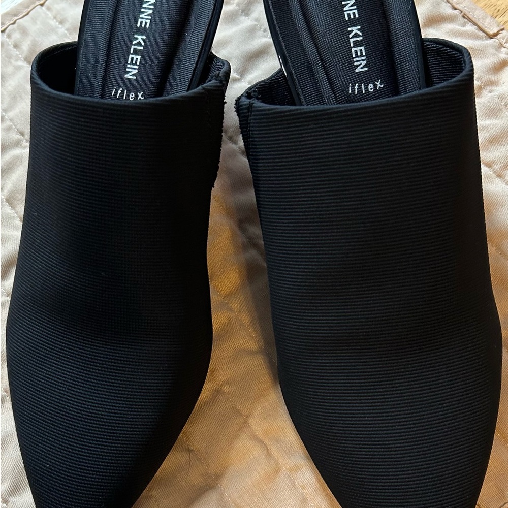 Anne Klein Black Mules